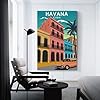 Fbaoda Havana Cuba Posters Vitger Travel Poster Canvas Art Wall Room House Decor Bedroom Office Posters Prints Wall Art Paitings Rustic Home Decorate for Living 08x12inch(20x30cm) #2