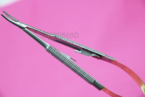 New German Castroviejo Micro Needle Holder Curved Surgical Dental Instruments