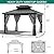 Hardtop Gazebo 10' X 12', Outdoor Aluminum Permanent Gazebo with Galvanized Steel Double Roof with Curtain Netting for Backyard Patio Lawn Garden