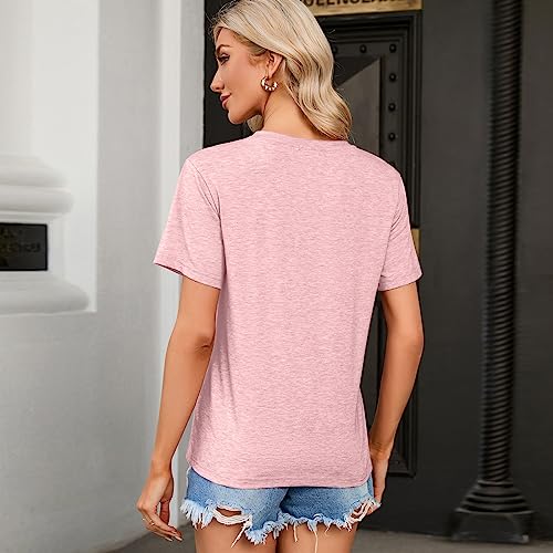 Image of Women's Casual Warning Girls Trip in Progress T-Shirt Casual Crewneck Short Sleeve Graphic Tee