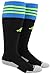 adidas Unisex Copa Zone Cushion II Soccer Sock, Black/Shock Blue/Solar Green/Light Onix, Medium