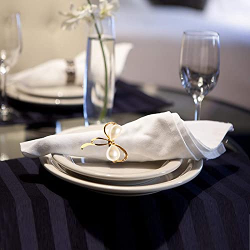 Nc Gold Napkin Rings Set Of 6, Bow Napkin Rings Buckles For Wedding Party Banquet Decoration Christmas #TOP3