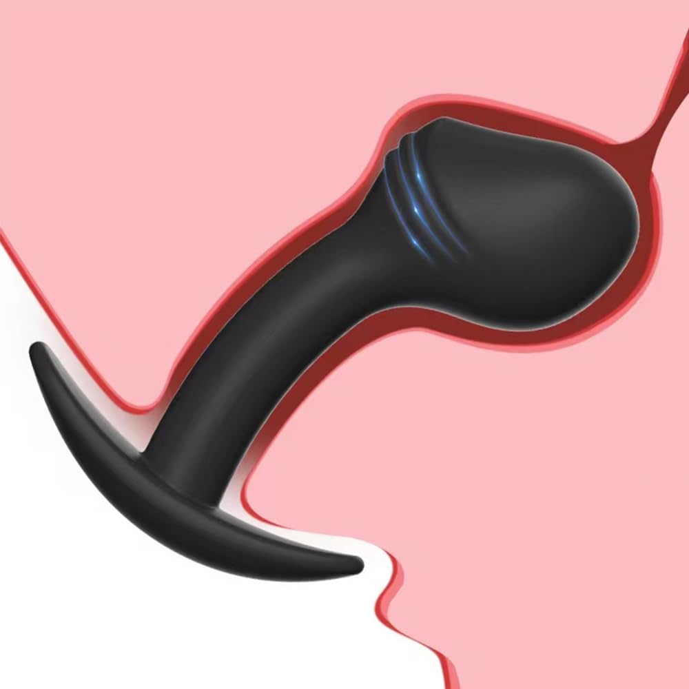 Portable Anal Plug Silicone Butt Plug Anal Sex Toys for Men Prostate Stimulation Masturbation Anal Training Toys with