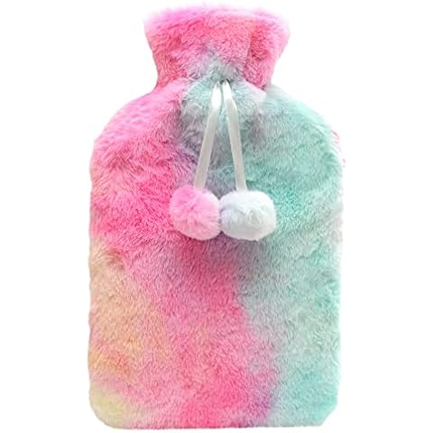 Olivia Rocco Rainbow Faux Fur Hot Water Bottle Cover