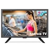 Feihe 20 inch Full HD Small Smart TV for Kitchen, RV, or On-The-Go Entertainment - Flat Screen TV Built in Smart Operating System/ATSC Tuner/USB/AV/HDMI x2