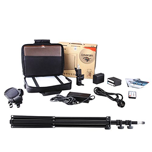 Amaran Aputure HR672S de Vídeo Led CRI95 672 Luminoso Panel Led con Mando a Distancia Inalámbrico Soporte de Luz de Largo 5 M de Pie