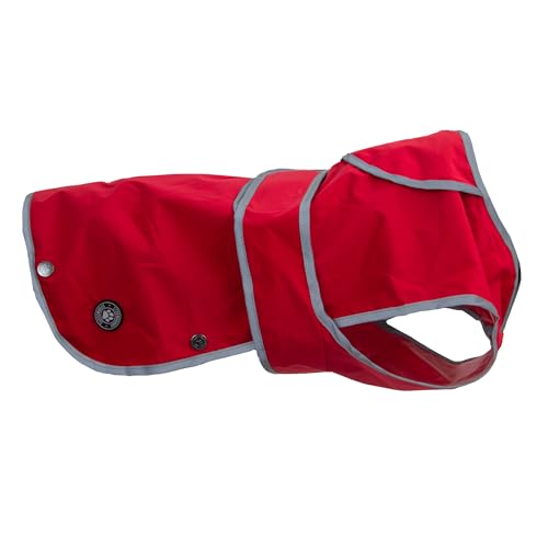 Ancol Stormguard Soft Shell Dog Coat in Bordeaux, Waterproof Pet Rain Jacket with Zipped Harness Hole - Image 2