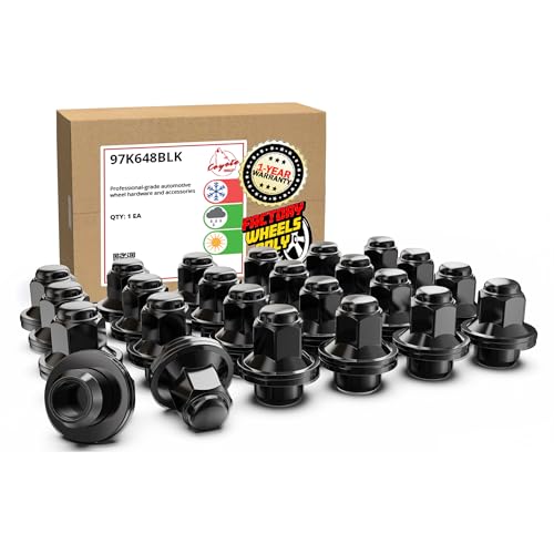 Image of Wheel Accessories Parts 24 Pcs M14x1.5 14x1.5 Thread OEM Style Lug Nuts 1.60 inch Long Black 13 /16 inch 21mm Hex Fits Toyota Tacoma Tundra 4Runner | 90942-A1007 | | 90942-01121