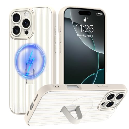 tharlet Compatible with iPhone 16 Pro Max Case with Finger Strap, White