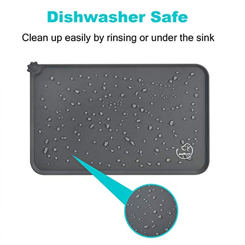 Tapete de comida para cães de silicone impermeável Juqiboom, tapete de água para gatos antiderrapant