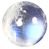 PUHARGEMS 1,68 ct AAA okrągły kształt kaboszonu (7 mm) tęczowy niebieski kamień księżycowy prawdziwy luźny kamień szlachetny, kamień szlachetny, Kamień księżycowy
