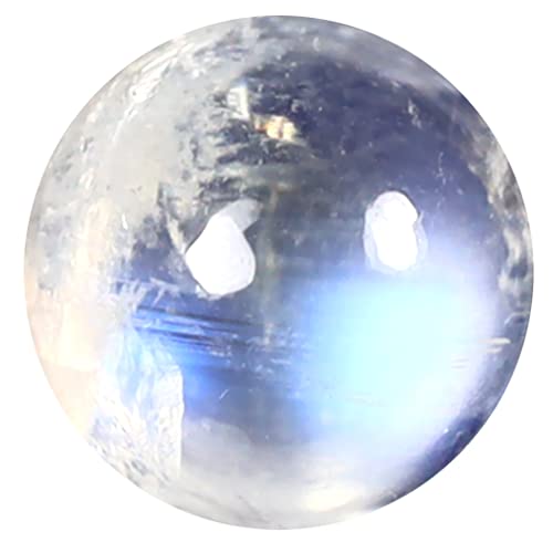 PUHARGEMS 1,68 ct AAA okrągły kształt kaboszonu (7 mm) tęczowy niebieski kamień księżycowy prawdziwy luźny kamień szlachetny, kamień szlachetny, Kamień księżycowy