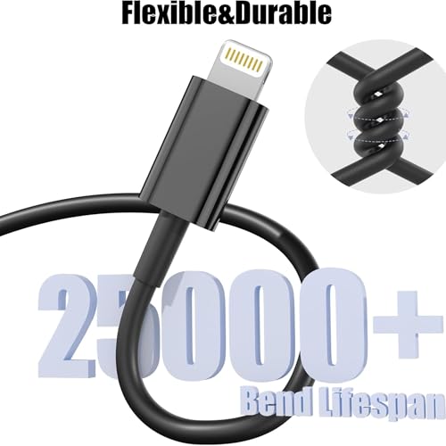 Image of KALIAT Certified USB-A to Lighttning Cable | 1.2M Apple Fast Charging Wire for iPhone 14 13 12 11 Pro Max, iPad | Original Chip | Durable Black Braided Charger Cable