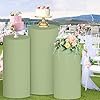 Soccer Player Cylinder Cover For Parties Stretchy Pedestal