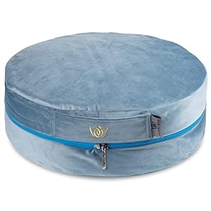 Florensi Adjustable Meditation Cushion (16″x16″x5″), Large Velvet Meditation Pillow, Premium Yoga Pillow for Women and Men, Yoga Cushion, Buckwheat Meditation Cushions, Adjustable Height