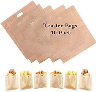HSIULMY 10 Pack Toaster Bags Reusable, 100% BPA Gluten Free- FDA & LFGB