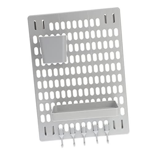 PRETYZOOM 1Set Pegboard Wall Organizer with Hooks and Storage Boxes Punch Household Shelf for Kitchen Bathroom Craft Room Color Versatile Storage