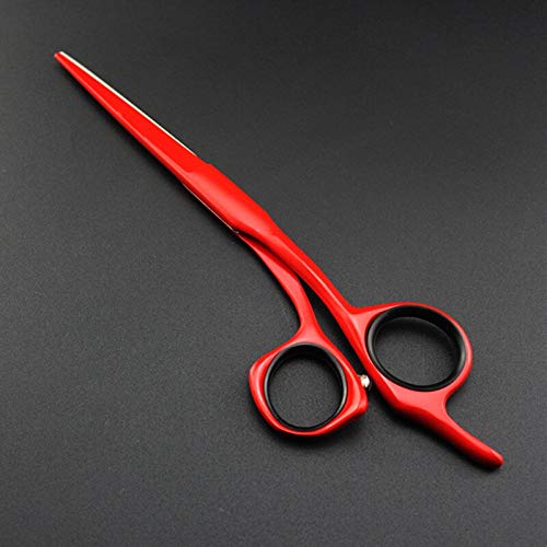 Ciseaux de coiffure rouge de 15 cm pour parfaire vos coupes barbier à la maison