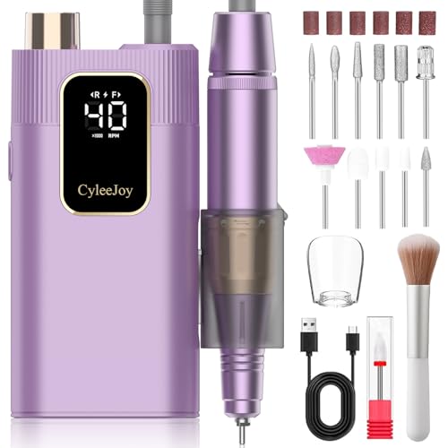 Set manucure pedicure pour salon ou maison avec ponceuse violette