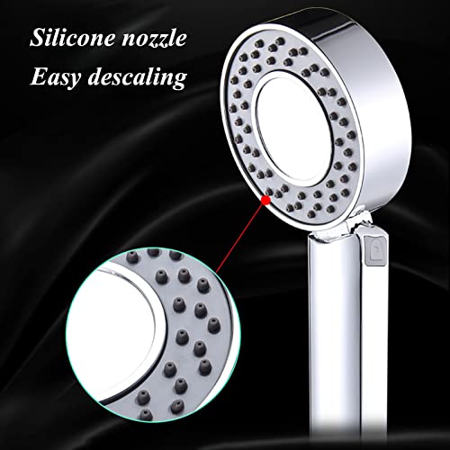 Pommeau de douche haute pression double face 3 modes anti chute de cheveux - 7