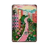 BNCEDJK San Francisco Travel, Lombard Street Retro-Poster, Metall-Blechschild, schicke Kunst, Retro, Eisenmalerei, Bar, Menschen, Höhle, Café, Familie, Garage, Poster, Wanddekoration, 20 x 30 cm