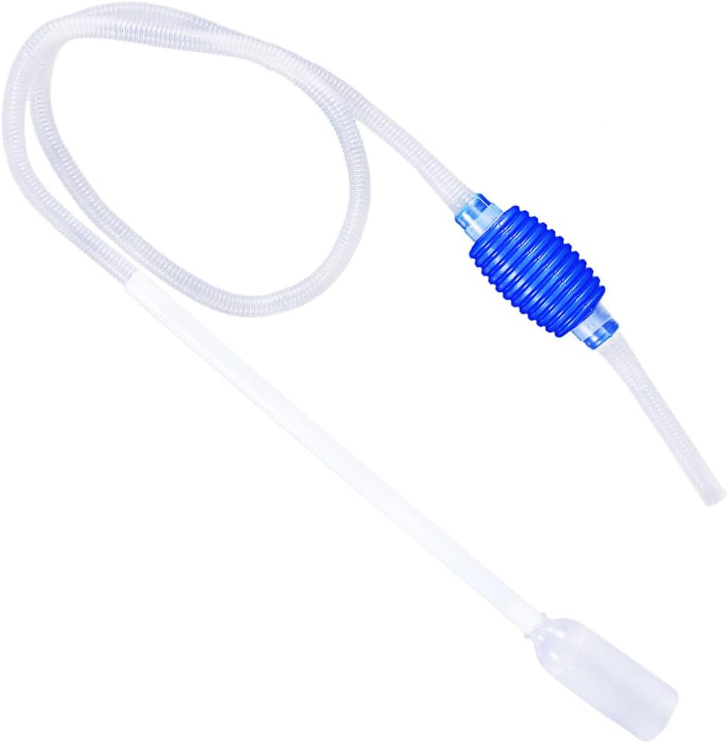 MERRYHAPY 1.7m Aquarium Siphon Pump Fish Tank Cleaner Gravel Vacuum Plastic Tube for Removing Water from Aquarium Suitable for Both Random Color