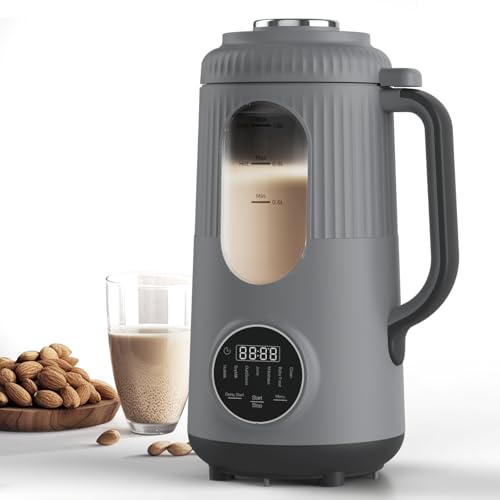 SilkSpin Milk-Smooth Nut Milk Maker Machine, 35oz Automatic Soy Milk Maker for 4 Families, Mini Blender for Homemade Oat, Almond, Soybean, Plant-Based Milk, Juice, MilkShake with 12H Delay Start