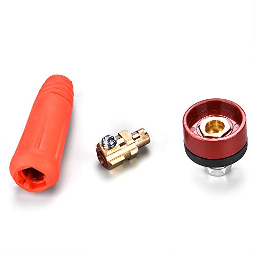 DKJ Series European Welding Copper Cable Connector Rapid Adapter for Electric Power Supply Connection (DKJ10-25 red)