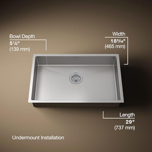 KOHLER Strive 29-1/2" Undermount Double-Bowl Kitchen Sink, Includes Accessories, 16-Gauge Stainless Steel, SilentShield® Sound Absorption, K-33154-NA by Kohler - Image 3