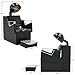 BarberPub Professional Height Adjustable Hooded Bonnet Hair Dryer Chair, 1350W Wood Frame Chair for Beauty Salon with 60 Minute Timer & Three-Position Temperature Control 2700 (Black)