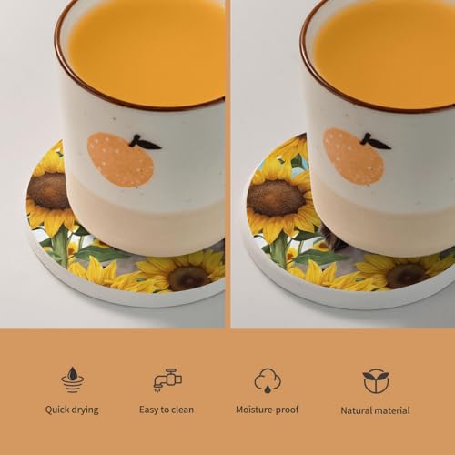 Dessous de verre terre de diatomée absorbant pour bouteille et café - 5