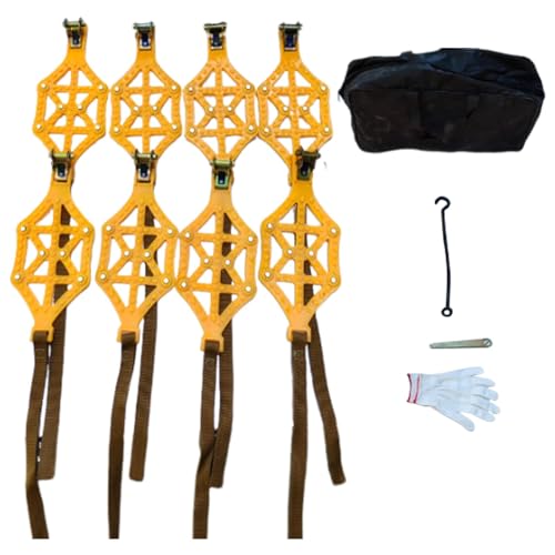 Cadenas de nieve para neumáticos de coche, cadena de tracción de neumáticos de automóvil, cadenas portátiles gruesas, diseño de engranaje de placa de acero, cadenas antideslizantes, cadenas de