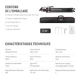 NEEWER 188cm Trépied Vidéo avec Tête Fluide Amortissement,TP75 - 10