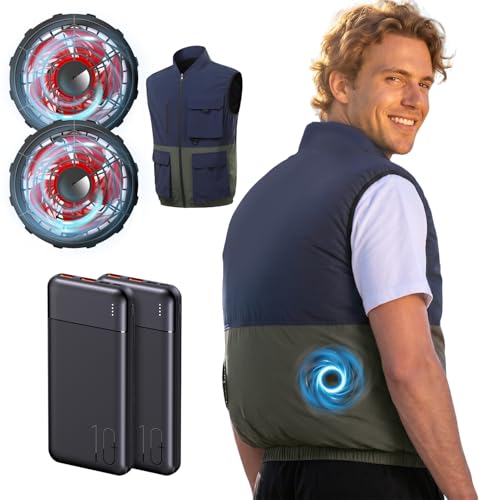 JIAE Cooling Vest for Men and Women with 2pcs Battery Pack, 