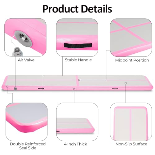 10 Ft Inflatable Air Gymnastics Mat 4 Inch Thick with Electric Pump for Home Use/Training/Cheerleading/Yoga Tumbling Mat for Gymnastics Mats for Tumbling - Image 4