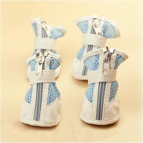 Image of Dog Shoes for Shih Tzu, Golden Retriever, German Shepherd /Summer Heat Dog Boot Adjustable Non-Slip, PU Paw Protector-Waterproof Size-3 for 1 to 4 Kg(L X W Paw-2.36x 1.77) Inches