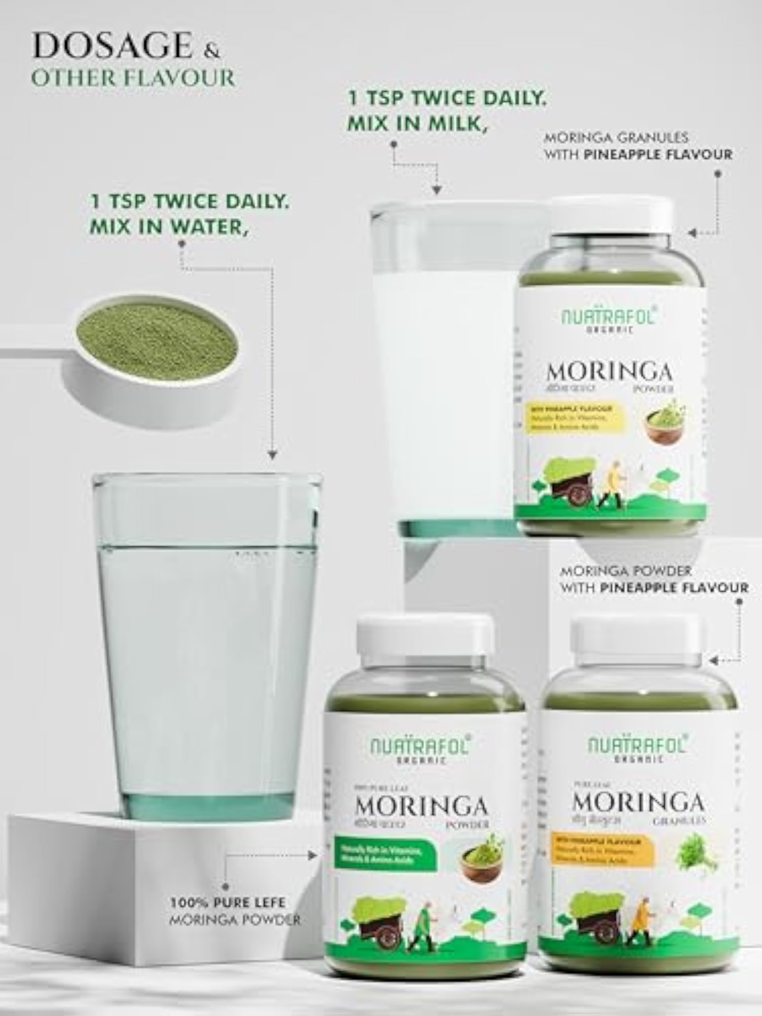 Organic Moringa Powder for Digestion & Energy Support