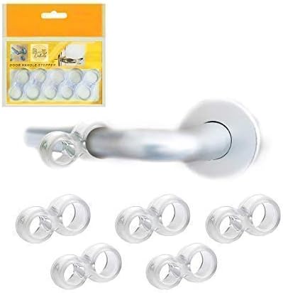 Door Stop Door Stopper Bumper Wall Protector for Door Handle Commercial Office Home Door Handle Stopper Easy Install Doorstop Door Bumper for Lever Handle Protect Walls Glass from Damage (Pack of 5)