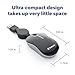 Verbatim Wired Optical Computer Mini USB-A Mouse - Plug & Play Corded Small Travel Mouse with Retractable Cable – Black 98113