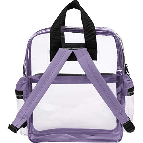Nufazes Clear Backpack - See Through Daypack Clear Backpacks In Lavender #TOP1