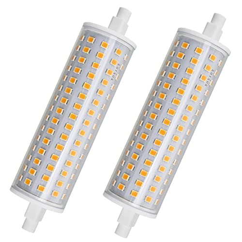 BAOMING R7S LED 118mm Ampoule Blanc Chaud Dimmable 2700K 15W,J118 Lampe LED 1600lm remplace la lampe halogène 150W Illuminant 230V 85Ra, pack de 2 Cover