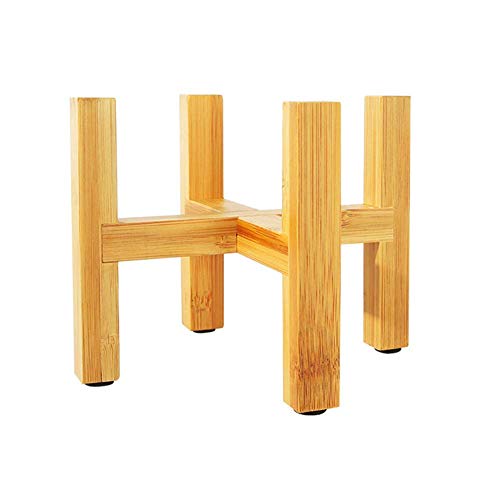 Planta Soporte, Ajustable Bambú Madera Macetero Soporte Pantalla para Interior Outdoormid Siglo Moderno Flor en Maceta - L 1pc, Large