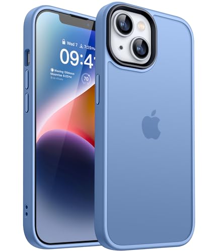 CANSHN Cover Opaca iPhone 13/14 6,1 Pollici Blu Chiaro