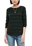 abgerundeter Saum Q/S designed by - s.Oliver Damen 510.12.009.17.170.2039483 Pullover, Dark Green, S