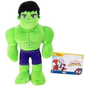 Marvel Spidey and His Amazing Friends 8″ Incredible Hulk Plush – Spider-Man Stuffed Animal Toy Figure – Officially Licensed – Spider-Verse Gift for Kids, Boys, Girls