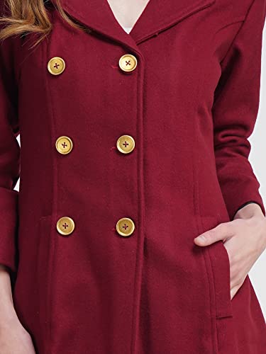 Image of AOL Women's Double Breasted Knee Length Coat