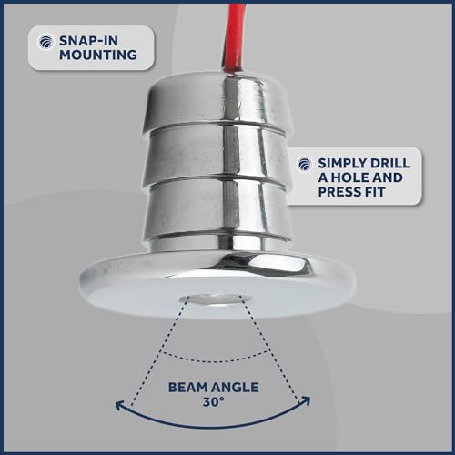 image for Five Oceans LED Marine Courtesy Lights, 4-Pack Mini Accent Light, Roun
