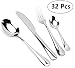 Produktbild Lawei 32-teilig Besteckset Edelstahl Essbesteck Besteck Set für 8 Personen - Messer Gabel Löffel Teelöffel Spülmaschinenfest für Haus Küche Party Restaurant