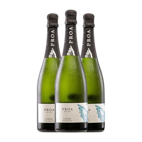Vallformosa Proa Semi-Seco Semi-Dulce Cava 75 cl Espumoso blanco (Caja de 3 Botellas de 75 cl)