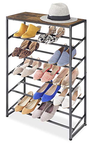 Whitmor Modern Industrial 5-Tier Shoe Rack, Black #TOP2
